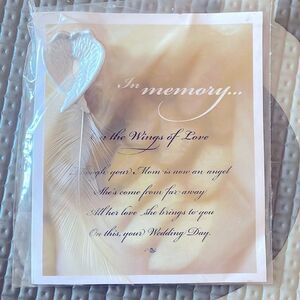 Silver wings brooch in memory of mom 